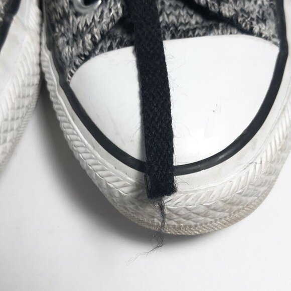 Converse High Hi Top Sneakers Shoes Gray Black Space Dye Knit Womens 6 Mens 4 - Picture 7 of 12
